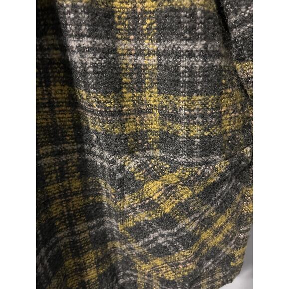 Lumière Coat Jacket Size Medium Gray Plaid Open Front Pockets NWT - Picture 4 of 9